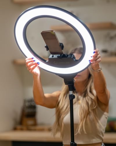 18 Inch LED Ring Fill Light (46cm) BD-460D with 3 Phone Holders | Professional LED Ring Light for Photography, Makeup, YouTube, Live Streaming, Video Recording, Video Calls & Content Creation|B0H6SQ6G6Q