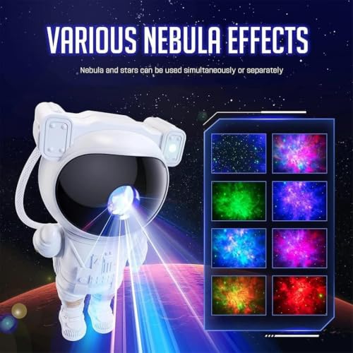 fizzytech Astronaut Galaxy Projector Night Light with 360 Degree Rotating Nebula, Remote Control, Timer & Adjustable Head for Kids Bedroom|B0H5WT3NNM