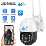 4G PTZ Security Camera with SIM Card | Two-Way Audio | Pan Tilt Camera | Micro SD Card Support