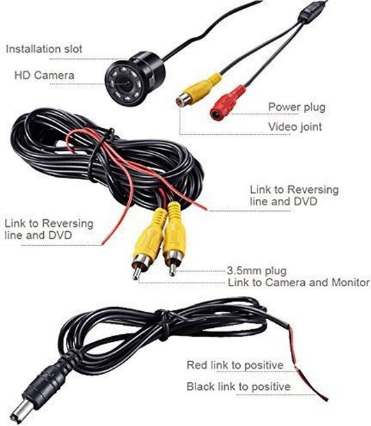 Night Vision Waterproof Car Reverse Parking Camera