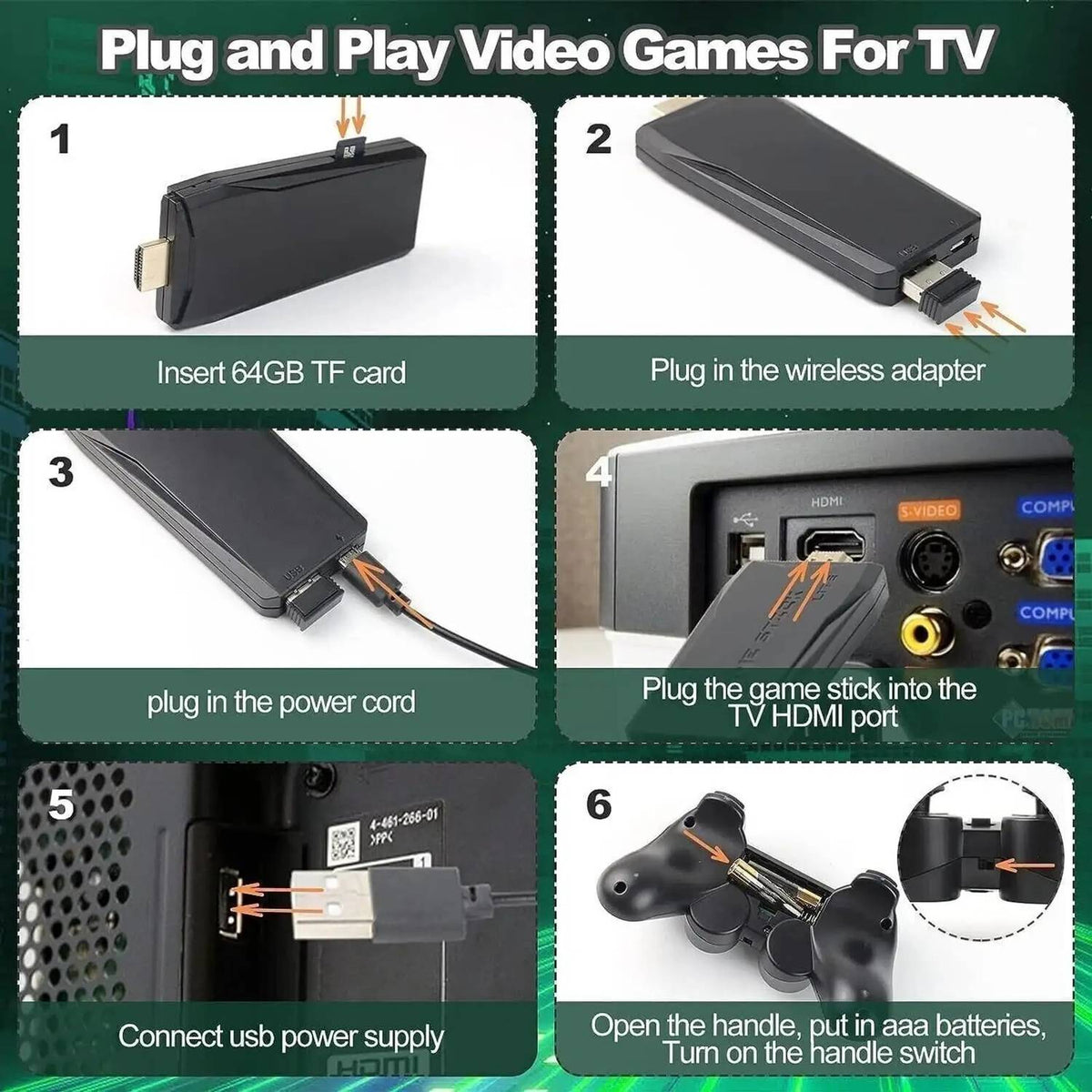 HG WORLD M8 Retro Game Stick Console