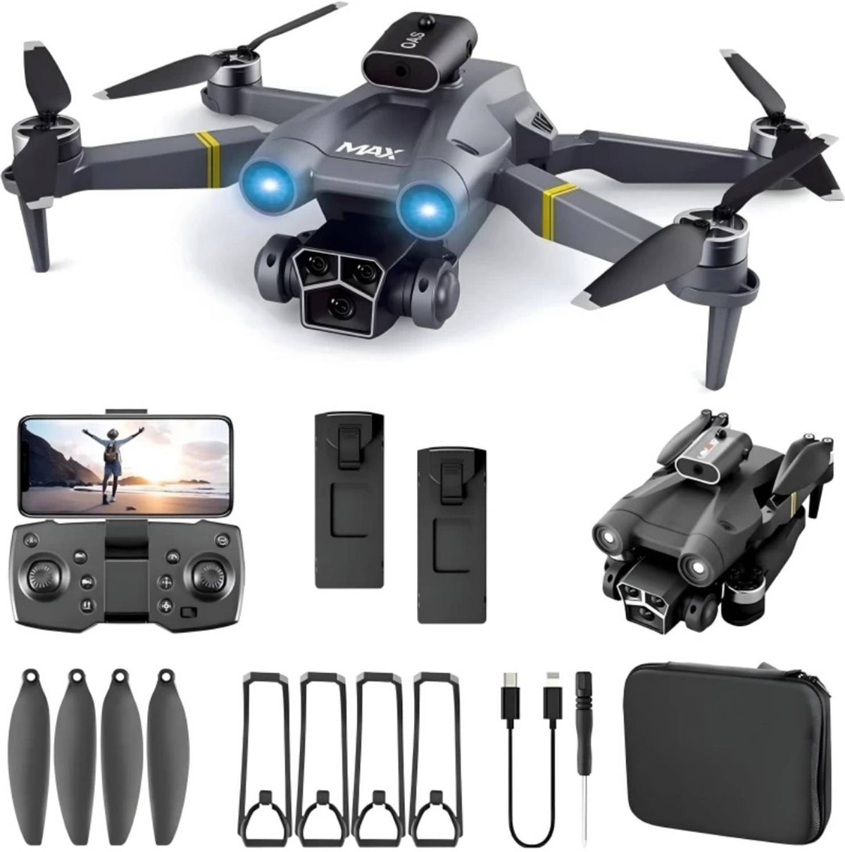 Antman Orignal M3 Max Dual Camera Obstacle Avoidance Quadcopter RC With HD Camera Drone