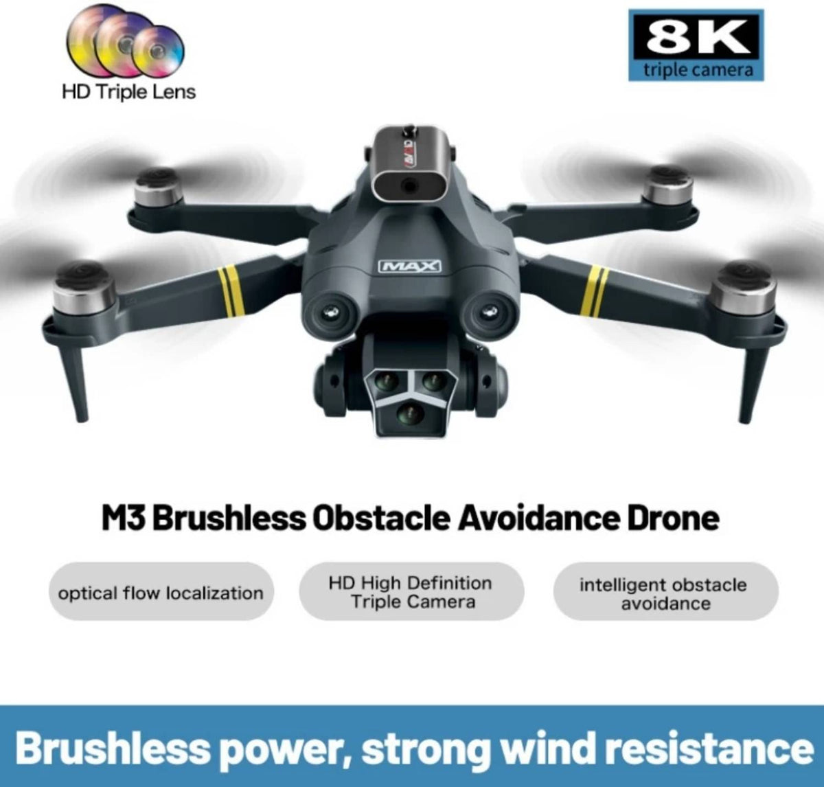 Antman Orignal M3 Max Dual Camera Obstacle Avoidance Quadcopter RC With HD Camera Drone