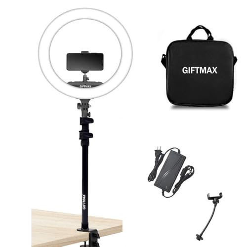 GIFTMAX® 18 Inch LED Ring Light BD 460 | 2 Color Modes & Dimmable Brightness | Remote Control | for YouTube, Makeup, Vlogging, Video Shoot, Live Streaming | Compatible with iPhone & Android|B0FNLW1RZ6