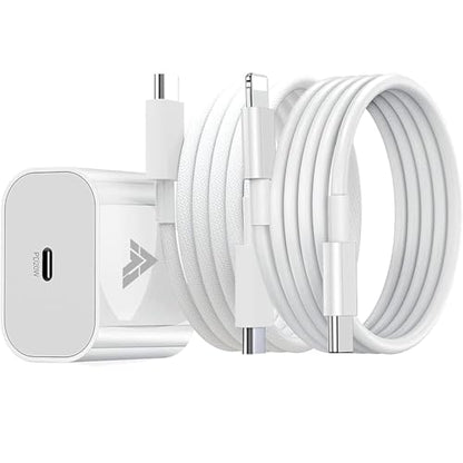 iPhone Charger Adapter 20W Lightning Cable Combo (MFi-Certified) Compatible with iPhone 14/14Plus/14Pro/14 Pro max13/13 Pro/13 Pro max/12/12 Pro/11/X/X|B0DS6HF5KJ