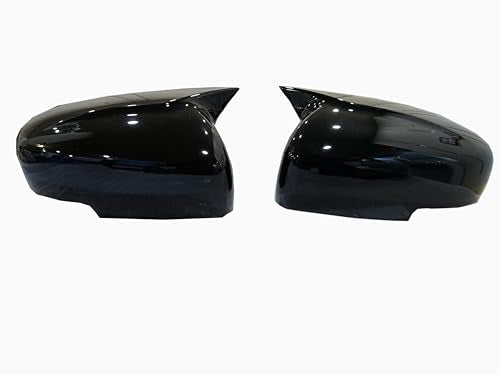 Batman Style Car Side Mirror Covers compatible with New Swift, Baleno, New Dzire (2017-2025), Fronx, Glanza, Ignis, Ciaz, Gloss Black Finish, Set of 2|B0GL9GNFHX