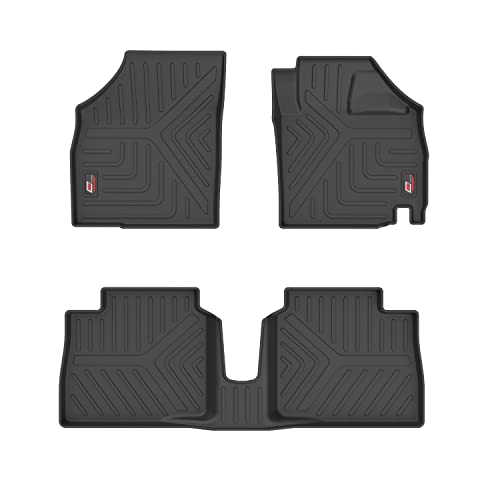 GFX TPV Car Floor Mats Premium Life Long Foot Mats | Compatible with Dzire (2012 to 2019) / Swift (2011 to 2017) Onwards | Waterproof, Anti-Slip, All-Weather, Durable & Easy to Clean Car Mats, Black|B0CZXGXX6N