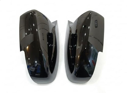Batman Style Car Side Mirror Covers compatible with New Swift, Baleno, New Dzire (2017-2025), Fronx, Glanza, Ignis, Ciaz, Gloss Black Finish, Set of 2|B0GL9GNFHX