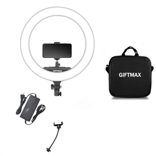 GIFTMAX® 18 Inch LED Ring Light BD 460 | 2 Color Modes & Dimmable Brightness | Remote Control | for YouTube, Makeup, Vlogging, Video Shoot, Live Streaming | Compatible with iPhone & Android|B0FNLW1RZ6