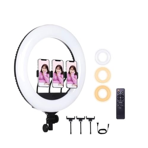 GIFTMAX® 18 Inch LED Ring Light BD 460 | 2 Color Modes & Dimmable Brightness | Remote Control | for YouTube, Makeup, Vlogging, Video Shoot, Live Streaming | Compatible with iPhone & Android|B0FNLW1RZ6