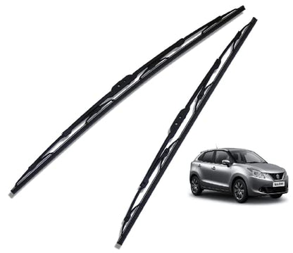 Euro Care Metal Type Wiper Blade Compatibility with Tata Altroz Windshield Car Wiper Blade Size D-24,P-16|B0B7XMDG6M