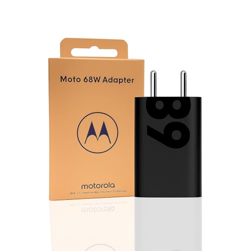 Motorola 68W TurboPower USB-C Charger for Edge 60 Pro, Moto Fusion Series, G-Series, Razr 60 & More – Fast Charging Adapter (Black)|B0G25VF4SP