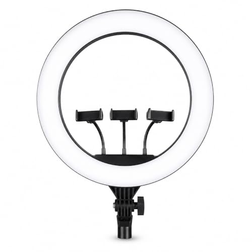 18 Inch LED Ring Fill Light (46cm) BD-460D with 3 Phone Holders | Professional LED Ring Light for Photography, Makeup, YouTube, Live Streaming, Video Recording, Video Calls & Content Creation|B0H6SQ6G6Q