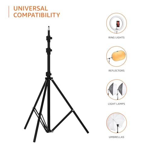9 Feet Heavy Adjustable Light Stand for Ring Light|LED Video Light|B0DBF1K9QS