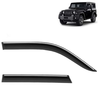 KINGSWAY Accessories Chrome Lining Door Visor Only Compatible with Maruti Suzuki Swift (Year 2024 Onwards) All Model, Premium Chromeline Unbreakable Car Rain Guard Side Rear Wind Deflectors, Pack of 4|B0D8TBQ1PM