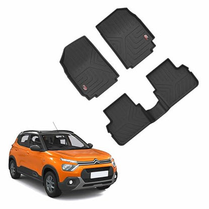 GFX TPV Car Floor Mats Premium Life Long Foot Mats | Compatible with Dzire (2012 to 2019) / Swift (2011 to 2017) Onwards | Waterproof, Anti-Slip, All-Weather, Durable & Easy to Clean Car Mats, Black|B0CZXGXX6N
