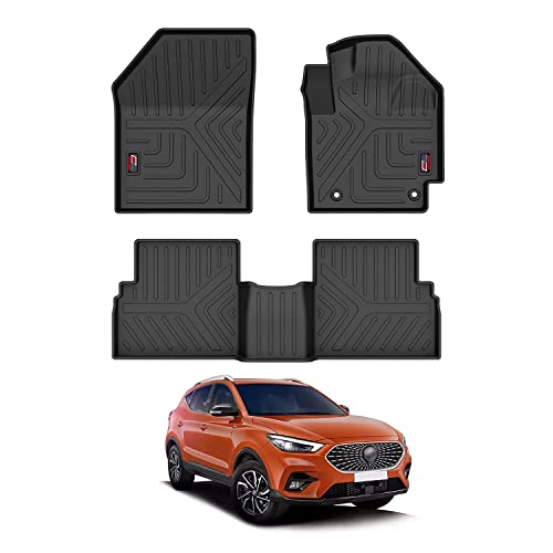 GFX TPV Car Floor Mats Premium Life Long Foot Mats | Compatible with Dzire (2012 to 2019) / Swift (2011 to 2017) Onwards | Waterproof, Anti-Slip, All-Weather, Durable & Easy to Clean Car Mats, Black|B0CZXGXX6N