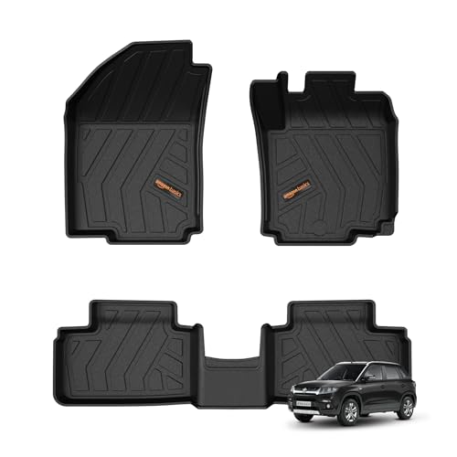 GFX TPV Car Floor Mats Premium Life Long Foot Mats | Compatible with Dzire (2012 to 2019) / Swift (2011 to 2017) Onwards | Waterproof, Anti-Slip, All-Weather, Durable & Easy to Clean Car Mats, Black|B0CZXGXX6N