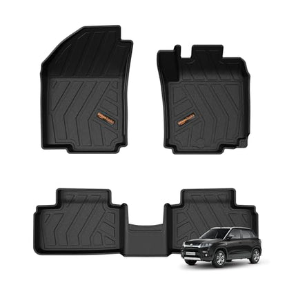 GFX TPV Car Floor Mats Premium Life Long Foot Mats | Compatible with Dzire (2012 to 2019) / Swift (2011 to 2017) Onwards | Waterproof, Anti-Slip, All-Weather, Durable & Easy to Clean Car Mats, Black|B0CZXGXX6N