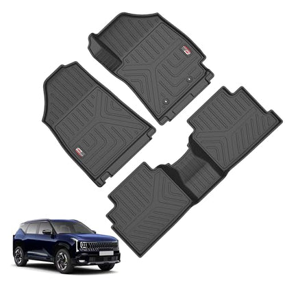 GFX TPV Car Floor Mats Premium Life Long Foot Mats | Compatible with Dzire (2012 to 2019) / Swift (2011 to 2017) Onwards | Waterproof, Anti-Slip, All-Weather, Durable & Easy to Clean Car Mats, Black|B0CZXGXX6N