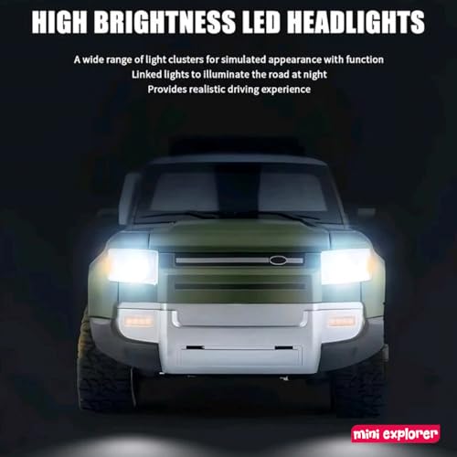 MiniExplorer SUV Defender Remote Control RC Car with Real Smoke | High Speed Racing Toy with LED Lights | Rechargeable Battery | Fully Functional RC Vehicle for Kids Boys & Girls|B0GVT13HQ2