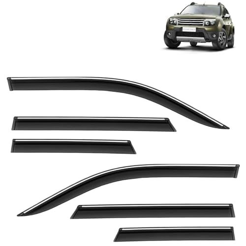 KINGSWAY Accessories Chrome Lining Door Visor Only Compatible with Maruti Suzuki Swift (Year 2024 Onwards) All Model, Premium Chromeline Unbreakable Car Rain Guard Side Rear Wind Deflectors, Pack of 4|B0D8TBQ1PM