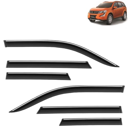 KINGSWAY Accessories Chrome Lining Door Visor Only Compatible with Maruti Suzuki Swift (Year 2024 Onwards) All Model, Premium Chromeline Unbreakable Car Rain Guard Side Rear Wind Deflectors, Pack of 4|B0D8TBQ1PM