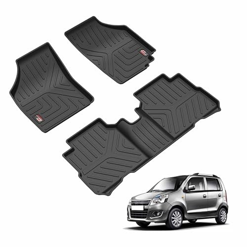 GFX TPV Car Floor Mats Premium Life Long Foot Mats | Compatible with Dzire (2012 to 2019) / Swift (2011 to 2017) Onwards | Waterproof, Anti-Slip, All-Weather, Durable & Easy to Clean Car Mats, Black|B0CZXGXX6N
