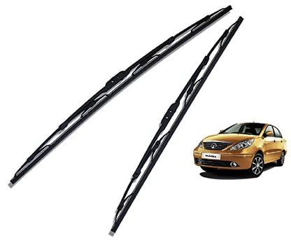 Euro Care Metal Type Wiper Blade Compatibility with Tata Altroz Windshield Car Wiper Blade Size D-24,P-16|B0B7XMDG6M