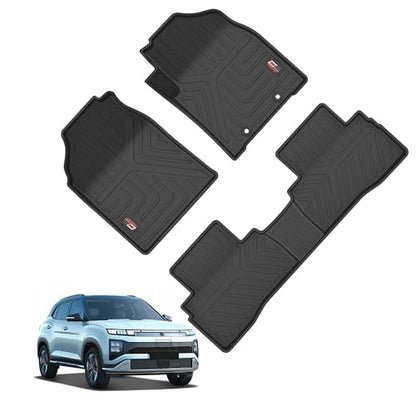 GFX TPV Car Floor Mats Premium Life Long Foot Mats | Compatible with Dzire (2012 to 2019) / Swift (2011 to 2017) Onwards | Waterproof, Anti-Slip, All-Weather, Durable & Easy to Clean Car Mats, Black|B0CZXGXX6N