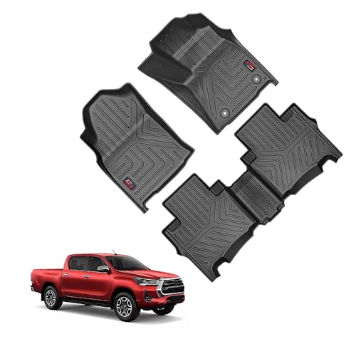 GFX TPV Car Floor Mats Premium Life Long Foot Mats | Compatible with Dzire (2012 to 2019) / Swift (2011 to 2017) Onwards | Waterproof, Anti-Slip, All-Weather, Durable & Easy to Clean Car Mats, Black|B0CZXGXX6N