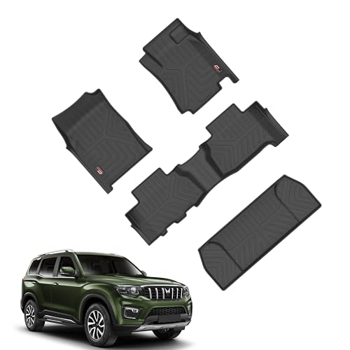 GFX TPV Car Floor Mats Premium Life Long Foot Mats | Compatible with Dzire (2012 to 2019) / Swift (2011 to 2017) Onwards | Waterproof, Anti-Slip, All-Weather, Durable & Easy to Clean Car Mats, Black|B0CZXGXX6N