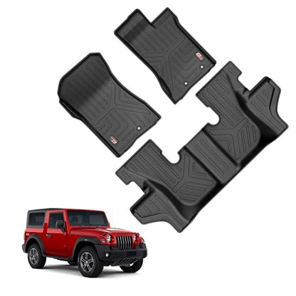 GFX TPV Car Floor Mats Premium Life Long Foot Mats | Compatible with Dzire (2012 to 2019) / Swift (2011 to 2017) Onwards | Waterproof, Anti-Slip, All-Weather, Durable & Easy to Clean Car Mats, Black|B0CZXGXX6N