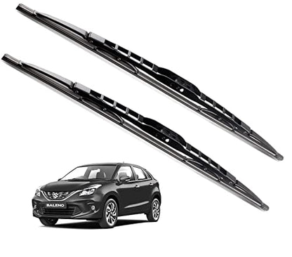 Euro Care Metal Type Wiper Blade Compatibility with Tata Altroz Windshield Car Wiper Blade Size D-24,P-16|B0B7XMDG6M