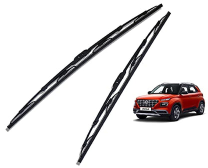 Euro Care Metal Type Wiper Blade Compatibility with Tata Altroz Windshield Car Wiper Blade Size D-24,P-16|B0B7XMDG6M