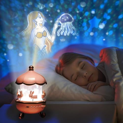 Rabbit Night Light Bunny Projector Galaxy Projector Star Projector Kids Night lamp Nursery Light Bedroom Projector USB Night Light Baby Room Light Kids Room Decor|B0H82QXBMC