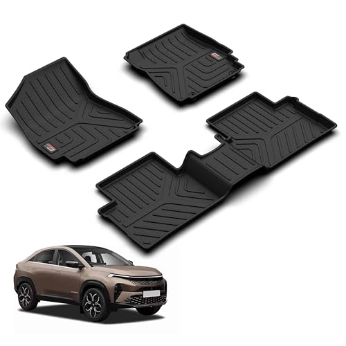 GFX TPV Car Floor Mats Premium Life Long Foot Mats | Compatible with Dzire (2012 to 2019) / Swift (2011 to 2017) Onwards | Waterproof, Anti-Slip, All-Weather, Durable & Easy to Clean Car Mats, Black|B0CZXGXX6N
