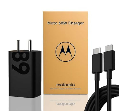 Motorola 68W TurboPower USB-C Charger for Edge 60 Pro, Moto Fusion Series, G-Series, Razr 60 & More – Fast Charging Adapter (Black)|B0G25VF4SP