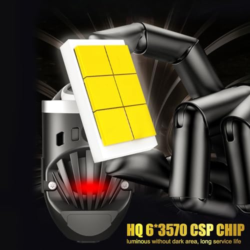 Audio Wheels 2 Inch Universal LED Projector Fog Lamp - 120W | White-6000K | 15,000LM Projector Light with Blue Lens | 12V/24V Car Driving Lamp for Vehicle Modification | 1-Year Warranty|B0FRSVL1M5