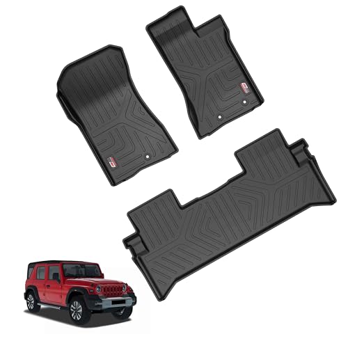 GFX TPV Car Floor Mats Premium Life Long Foot Mats | Compatible with Dzire (2012 to 2019) / Swift (2011 to 2017) Onwards | Waterproof, Anti-Slip, All-Weather, Durable & Easy to Clean Car Mats, Black|B0CZXGXX6N