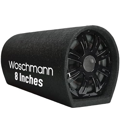 Woschmann WST-19| 8 Inch Active Super Bass Tube Subwoofer for Car with Inbuilt Amplifier 4500W|B0F4RNF2BV