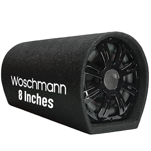 Woschmann WST-19| 8 Inch Active Super Bass Tube Subwoofer for Car with Inbuilt Amplifier 4500W|B0F4RNF2BV
