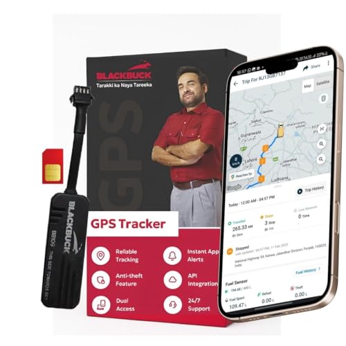 BlackBuck GPS Tracker for Car, Bike,Truck, Bus| 12 Month Sim Validity| Pan India Installation & Repair facilty| Remote Engine Lock Compatible| Dust & Spray Proof| 1 Year app Access | 1 Year Warranty|B0F9Y67B1Z
