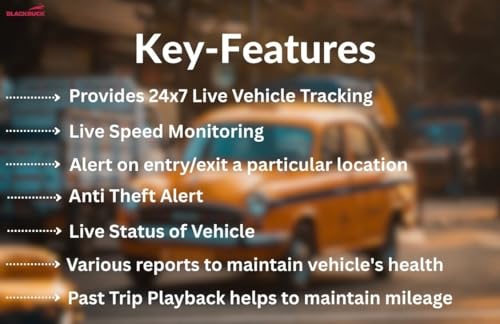 BlackBuck GPS Tracker for Car, Bike,Truck, Bus| 12 Month Sim Validity| Pan India Installation & Repair facilty| Remote Engine Lock Compatible| Dust & Spray Proof| 1 Year app Access | 1 Year Warranty|B0F9Y67B1Z