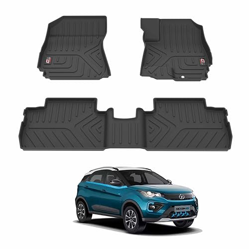 GFX TPV Car Floor Mats Premium Life Long Foot Mats | Compatible with Dzire (2012 to 2019) / Swift (2011 to 2017) Onwards | Waterproof, Anti-Slip, All-Weather, Durable & Easy to Clean Car Mats, Black|B0CZXGXX6N
