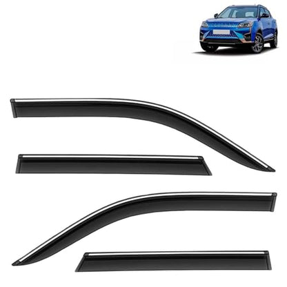 KINGSWAY Accessories Chrome Lining Door Visor Only Compatible with Maruti Suzuki Swift (Year 2024 Onwards) All Model, Premium Chromeline Unbreakable Car Rain Guard Side Rear Wind Deflectors, Pack of 4|B0D8TBQ1PM