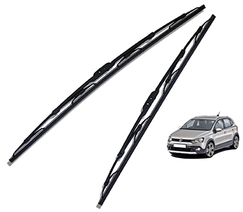 Euro Care Metal Type Wiper Blade Compatibility with Tata Altroz Windshield Car Wiper Blade Size D-24,P-16|B0B7XMDG6M