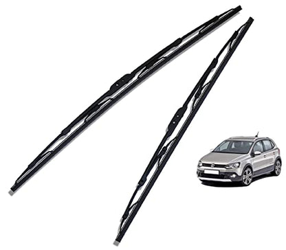 Euro Care Metal Type Wiper Blade Compatibility with Tata Altroz Windshield Car Wiper Blade Size D-24,P-16|B0B7XMDG6M