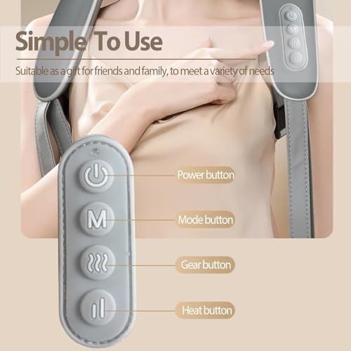 5D Electric Cervical Neck and Back Massager with Heating – Deep Tissue Body Massager for Neck, Shoulders, Waist, and Legs – Effective Pain Relief for Aches and Stiffness|B0DXQBQ3H9