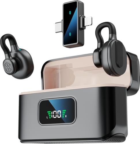 VRJTEC K205 Dual Wireless Lavalier Microphone with 360° Noise Reduction | Crystal-Clear Audio for YouTube, Vlogs, Video Recording & Meetings | Compatible with Mobile, Laptop, DSLR, GoPro & More|B0FNRK94DS